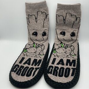 Marvel Groot Slipper Socks Size 4-5 Unisex Youth Women Cute Soft House Shoes